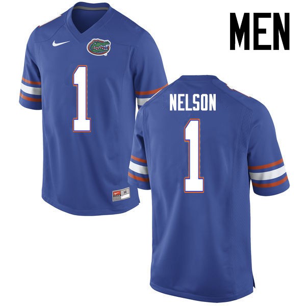 Florida Gators Men #1 Reggie Nelson College Football Jerseys Blue
